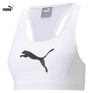 Puma W MID IMPACT 4KEEPS BRA, Puma White - Black BIG CAT