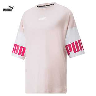 Puma W PUMA POWER COLORBLOCK TEE, Chalk Pink