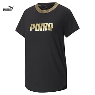 Puma W DECO GLAM SS TEE, Puma Black - Deco Glam