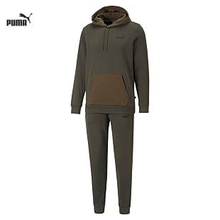 Puma M HOODED SWEAT SUIT FL CL, Forest Night