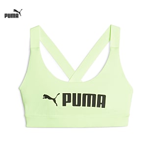 Puma W MID IMPACT PUMA FIT BRA, Electric Peppermint