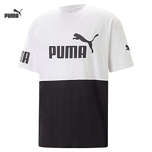 Puma M PUMA POWER COLORBLOCK TEE, Cayenne Pepper