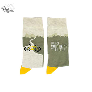 Roadtyping W COLLECT MOUNTAINS SOCKS, Beige - Grün