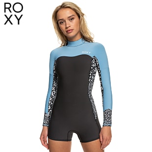 Roxy W 2.0 SWELL SERIES LS BACK ZIP QLOCK, Anthracite Paradise Found S