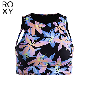 Roxy W ROXY ACTIVE PRINTED CROP TOP, Anthracite Kiss