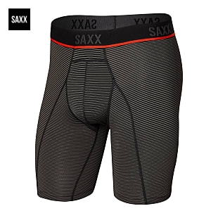Saxx M KINETIC LIGHT COMPRESSION MESH LONG BOXER BRIEF, Grey Mini Stripe
