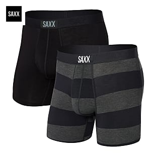 Saxx M VIBE BOXER BRIEF 2-PACK, Black - Grey
