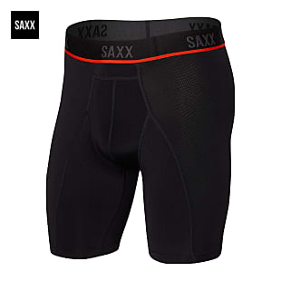 Saxx M KINETIC LIGHT COMPRESSION MESH LONG BOXER BRIEF, Black