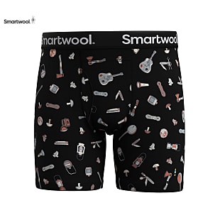 Smartwool M MERINO PRINT BOXER BRIEF BOXED, Scarlet Red