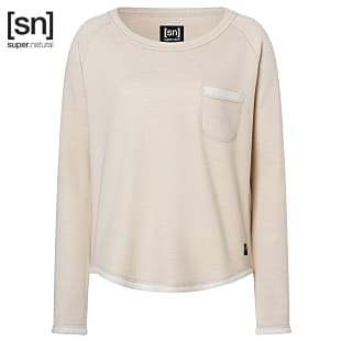 Super.Natural W KNIT CREW, Oyster Grey