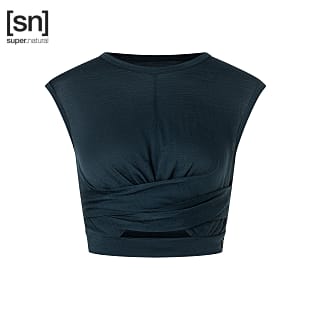 Super.Natural W WRAP TOP, Blueberry