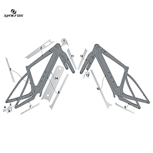 Syncros SOLACE E-RIDE FRAME PROTECTION SET, Clear Gloss