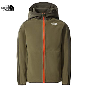 The North Face YOUTH GLACIER FULL ZIP HOODIE, Burnt Olive Green