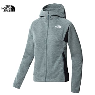 The North Face W AO MIDLAYER FULLZIP HOODIE, Goblin Blue White Heather - TNF Black Heather