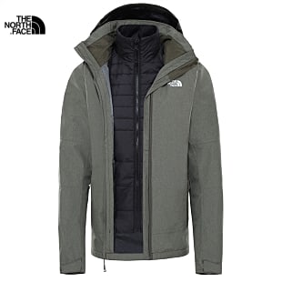 The North Face W INLUX TRICLIMATE JACKET, New Taupe Green Light Heather - TNF Black