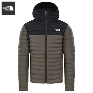 The North Face M STRETCH DOWN HOODIE, New Taupe Green - TNF Black