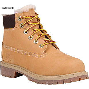 Timberland JUNIOR ICON 6-INCH PREMIUM SHEARLING LINED BOOT, Wheat Waterbuck