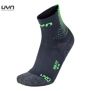 Uyn M RUN FIT SOCKS, Anthracite - Green Lime