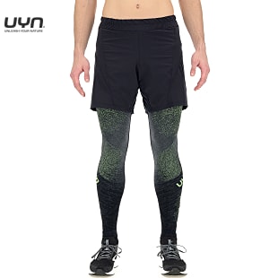 Uyn M EXCELERATION SHORTS 2IN1, Black - Yellow Fluo