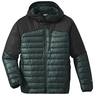 Outdoor Research M HELIUM DOWN HOODED JACKET, Fir - Black