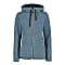 CMP W JACKET FIX HOOD KNITTED, Azzurro Anthracite