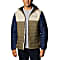 Columbia M POWDER LITE HOODED JACKET, Stone Green - Fossil - Collegiate Navy