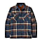 Patagonia M INSULATED ORGANIC COTTON FLANNEL JACKET, Growlers Plaid - Smolder Blue