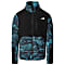 The North Face M GLACIER PRO FULL ZIP, Enamel Blue Back To Nature Mountain Print