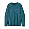 Patagonia W LONG-SLEEVED CAPILENE COOL DAILY GRAPHIC SHIRT, Live Simply Shred - Abalone Blue X-Dye