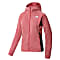 The North Face W AO MIDLAYER FULLZIP HOODIE, Slate Rose White Heather - TNF Black Heather