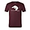 Super.Natural M SKIING BEAR TEE, Wine Tasting - Feather Grey