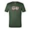 Super.Natural M GOGGLE TEE, Deep Forest - Feather Grey - Aurora Red