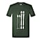Super.Natural M SKIING GEAR TEE, Deep Forest - Feather Grey - Aurora Red
