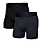 Saxx M DROPTEMP COOLING COTTON BOXER BRIEF 2-PACK, Black - India Ink