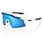 100% SPEEDCRAFT SL HIPER MIRROR LENS, Matte White - Metallic Blue - HiPER Blue Multilayer Mirror