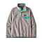 Patagonia W LIGHTWEIGHT SYNCHILLA SNAP-T PULLOVER, Oatmeal Heather - Fresh Teal