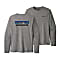 Patagonia M LONG-SLEEVED CAPILENE COOL DAILY GRAPHIC SHIRT, P-6 Logo - Feather Grey