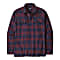 Patagonia M L/S ORGANIC COTTON MW FJORD FLANNEL SHIRT, Connected Lines - Sequoia Red