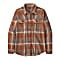 Patagonia W LONG-SLEEVED ORGANIC COTTON MW FJORD FLANNEL SHIRT, Comstock - Dusky Brown