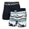 Saxx M ULTRA BOXER BRIEF 2-PACK, Foggy Mtns - D Ink Asher WB