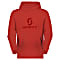 Scott M DEFINED MID PULLOVER HOODY, Magma Red