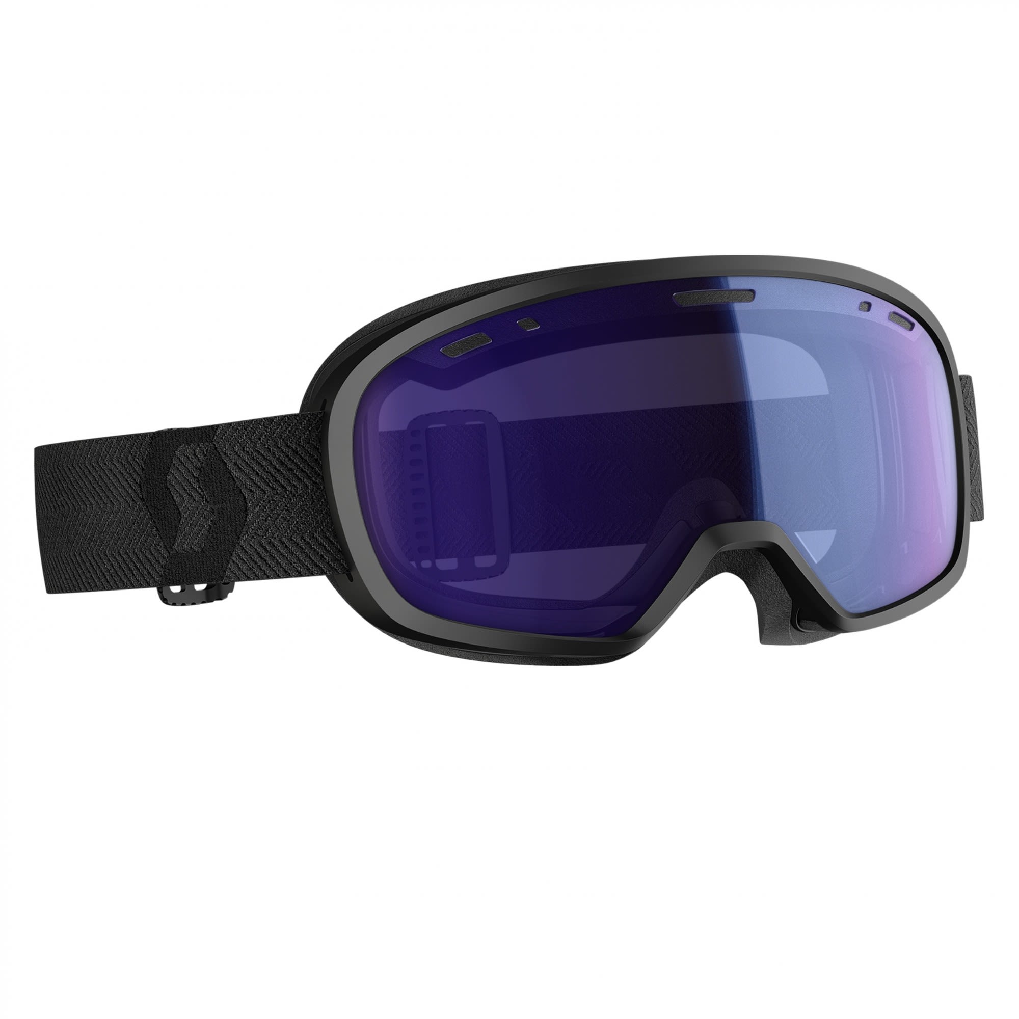 Scott Vielseitige klassische Ski und Snowboardbrille Black - Illuminator Blue Chrome