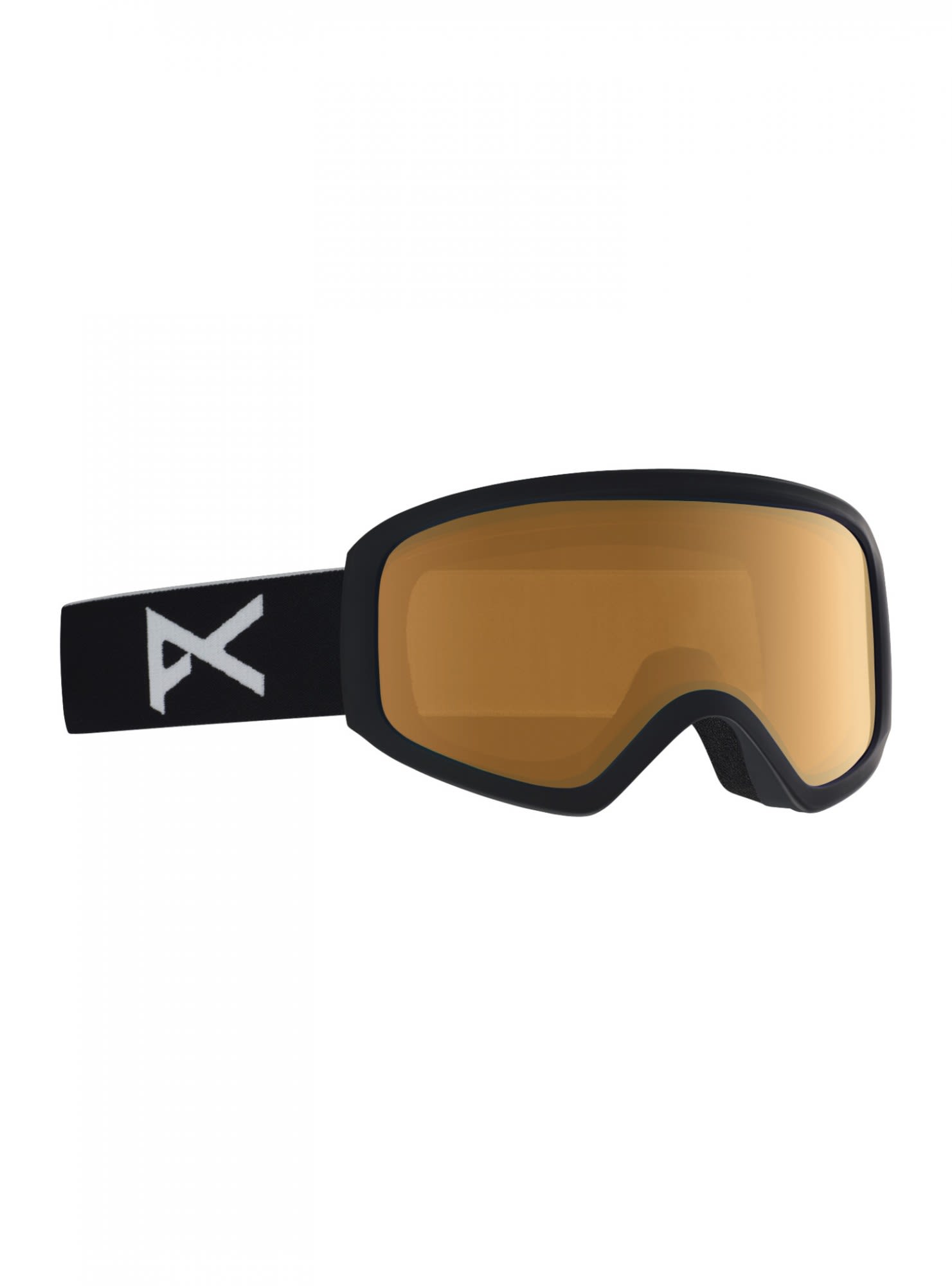 Kompakte brillenkompatible Damen Ski und Snowboardbrille Black - Amber