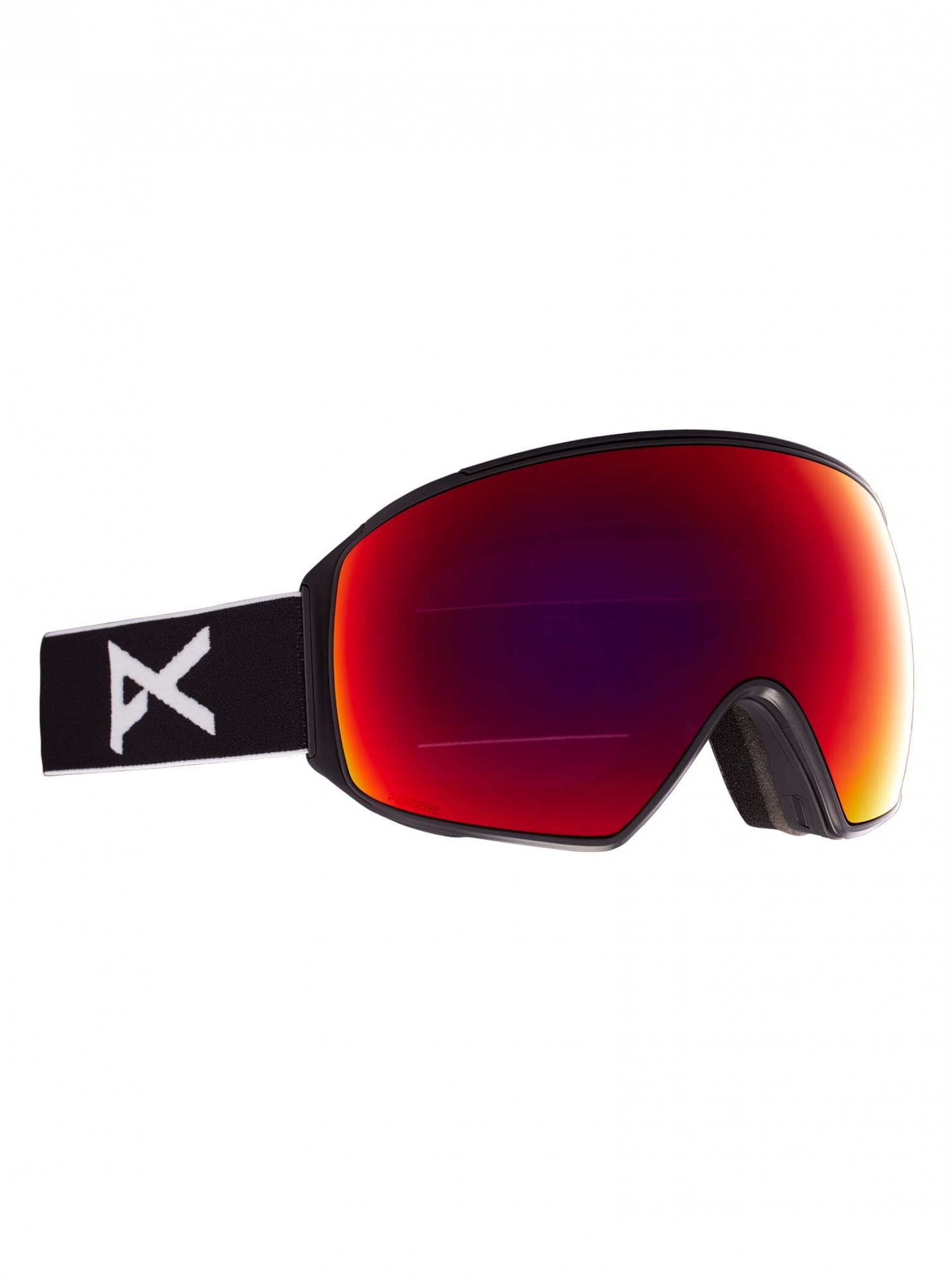 Anon Vielseitige variable Herren Ski und Snowboardbrille mit MFI®Maske Black - Perceive Sunny Red - Perceive Cloudy Burst
