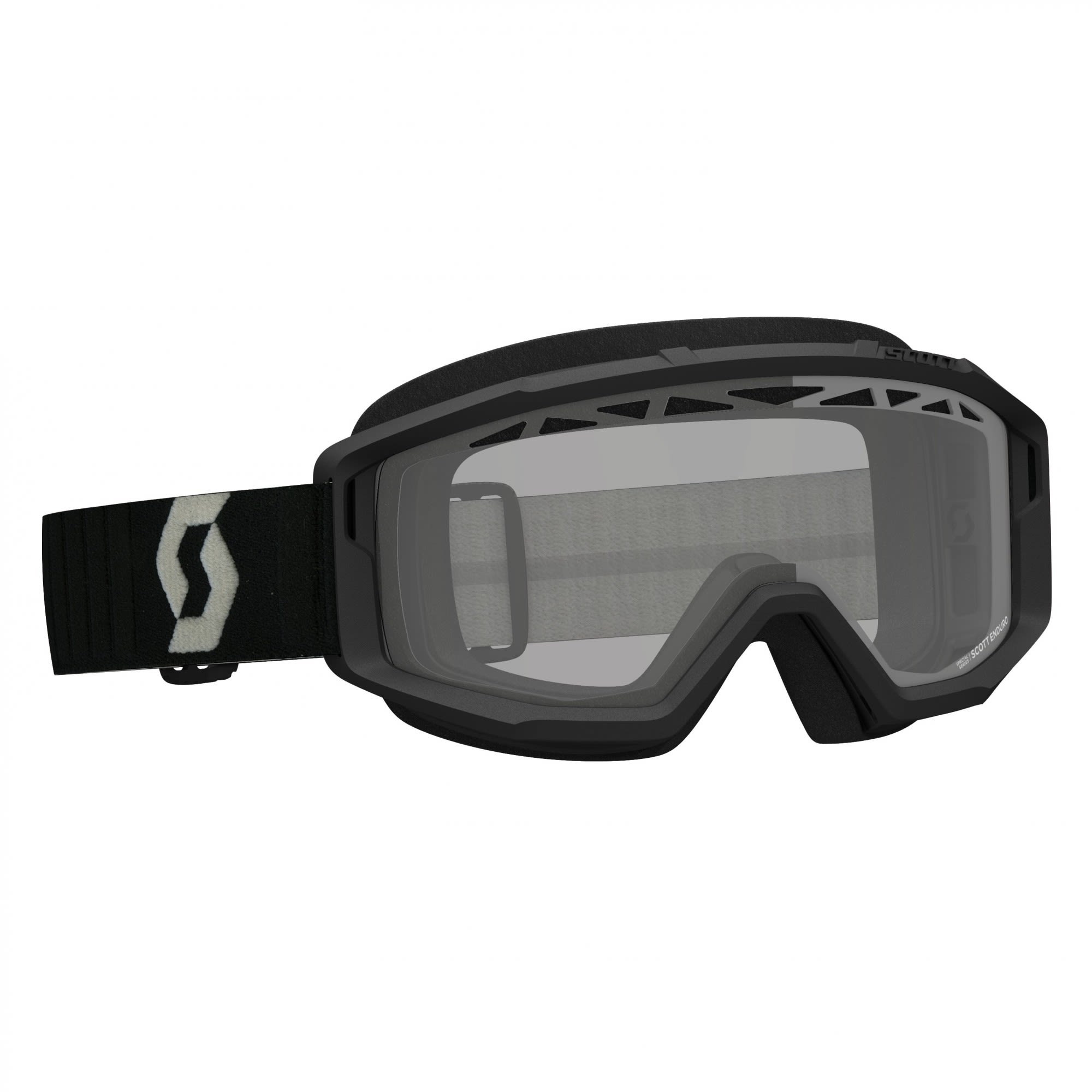 Scott Technische vielseitige Enduro Schutzbrille Black - Grey - Clear