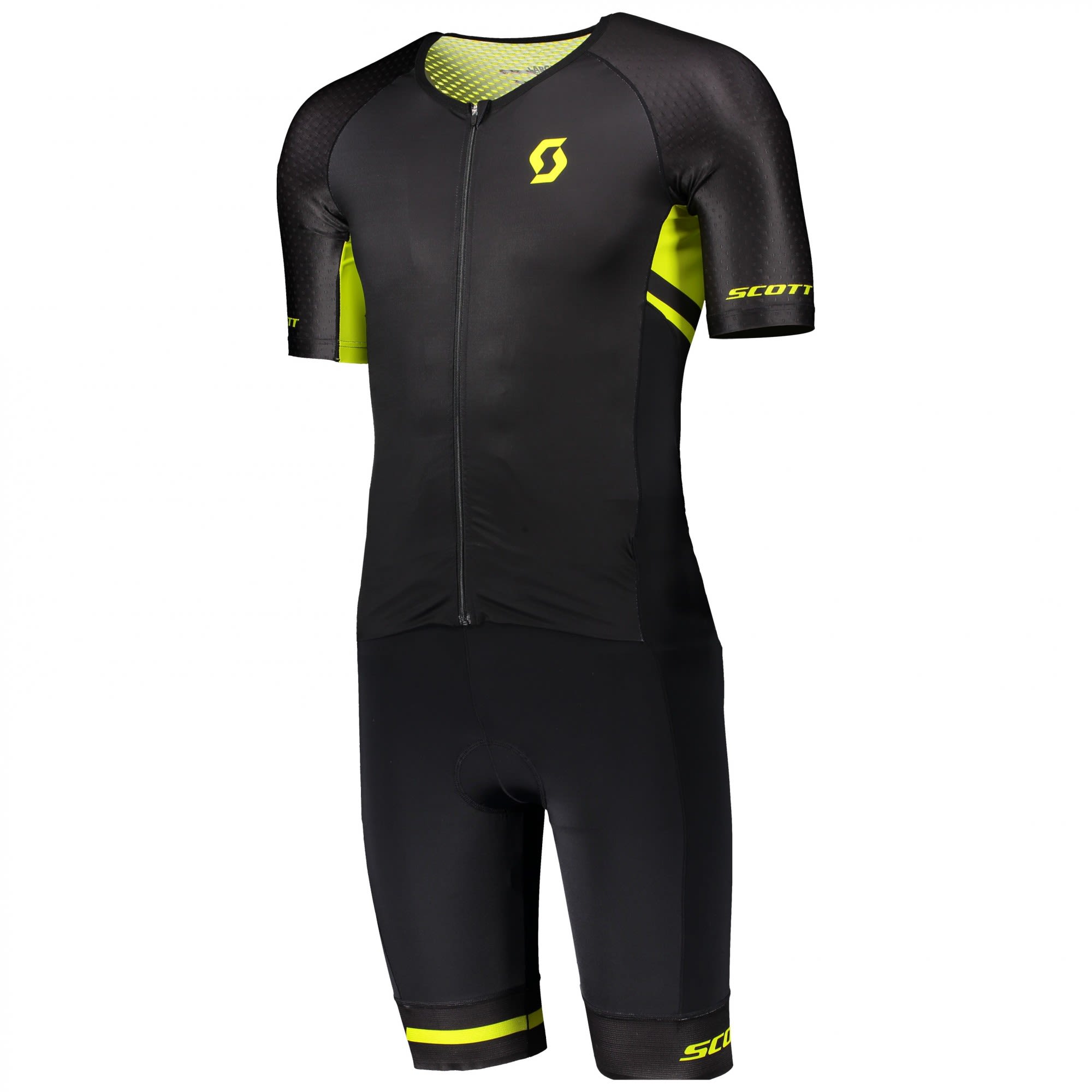 Scott Hochwertiger funktioneller Herren Triathlon Suit Black - Sulphur Yellow