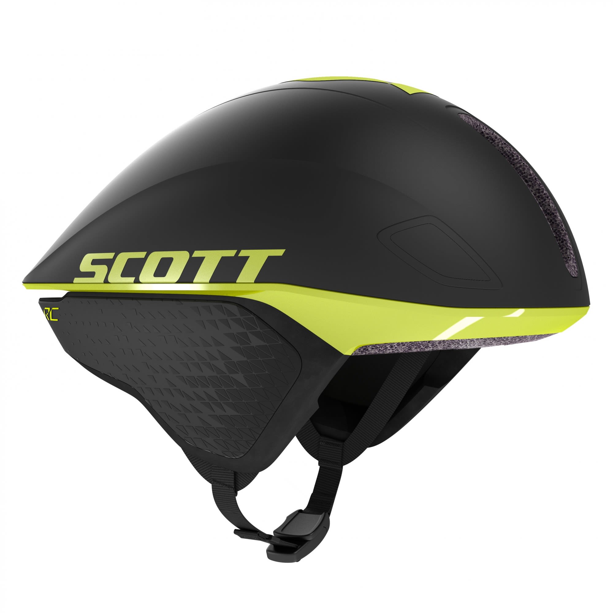 Scott Leistungsorientierter aerodynamischer MIPS® Triathlon Fahrradhelm Black - Radium Yellow