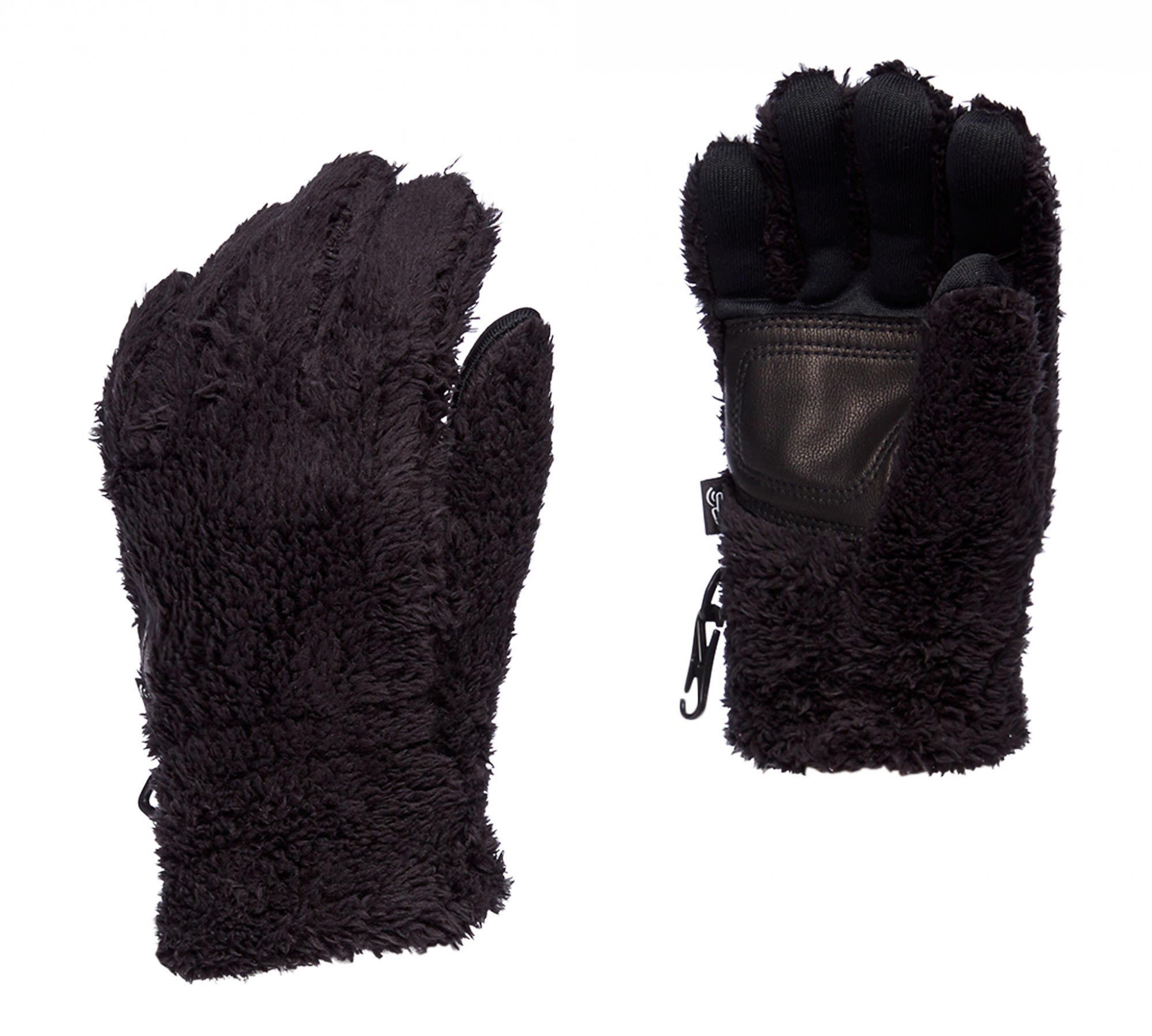 Black Diamond Warmer touchscreenfähiger Kinder Fleece Handschuh Black