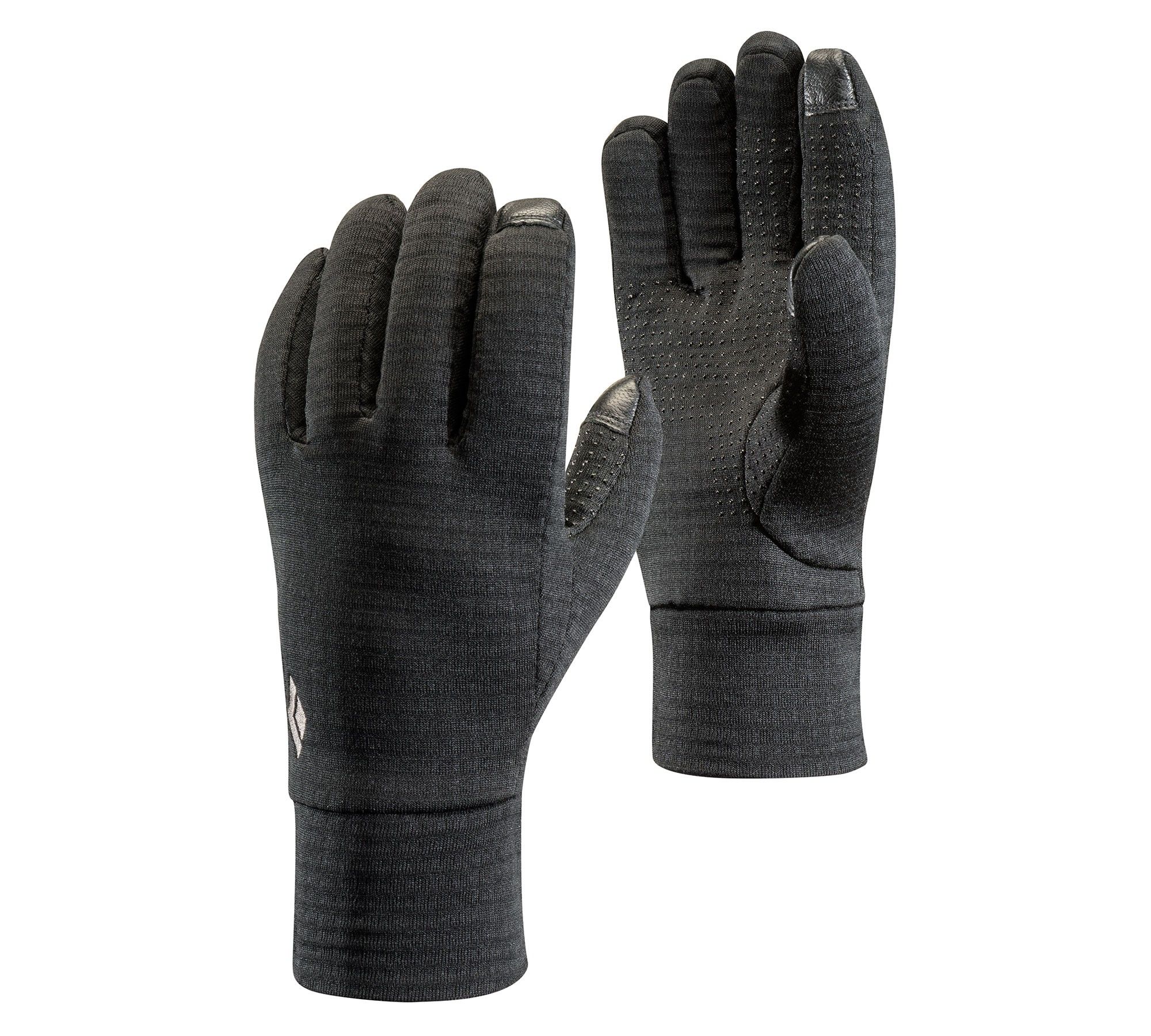 Black Diamond Leichte elastische PowerGrid Fleece Liner Handschuhe Black