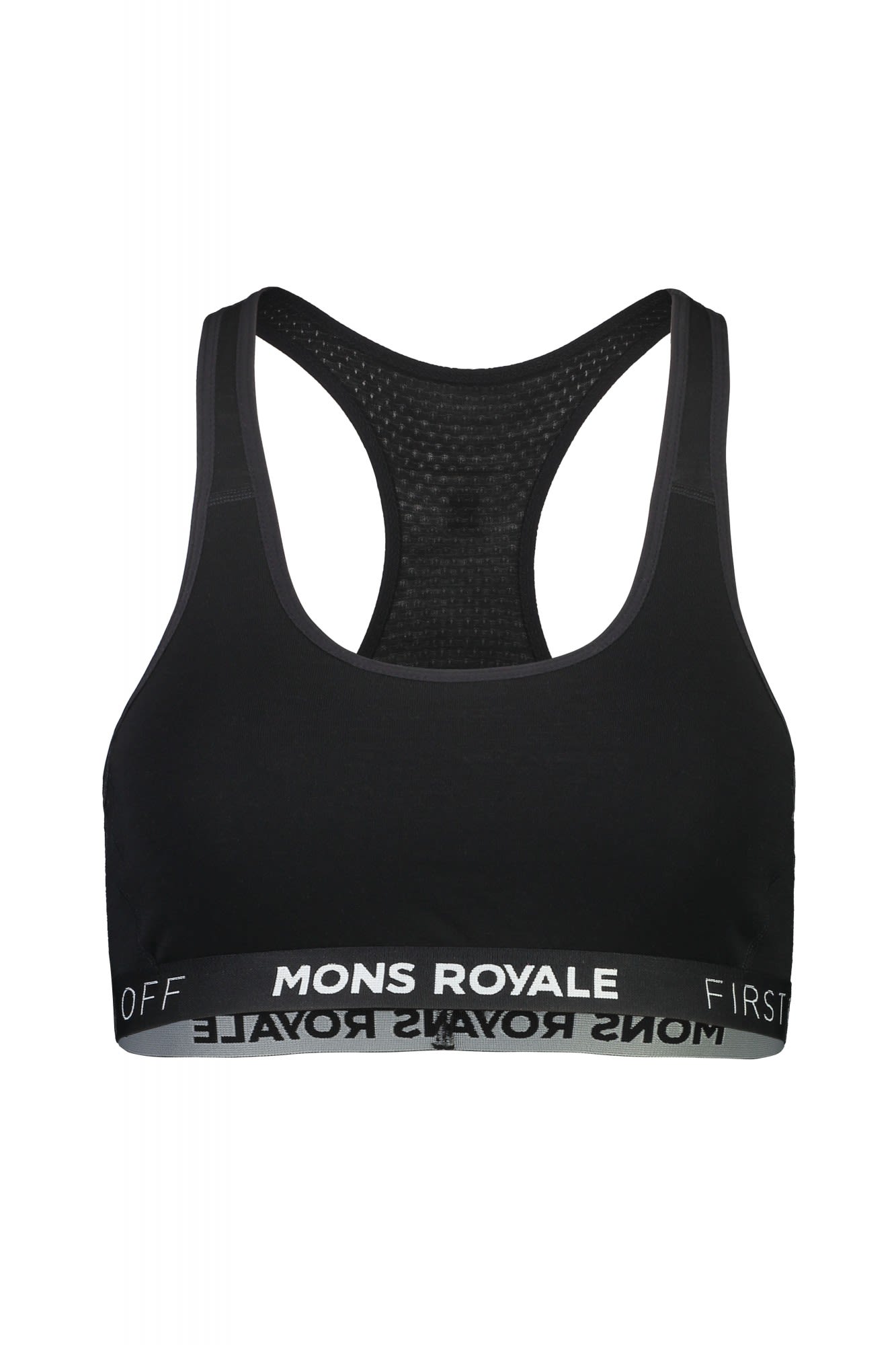 Mons Royale Sportiver unterstützender Damen Merino Sport BH Black
